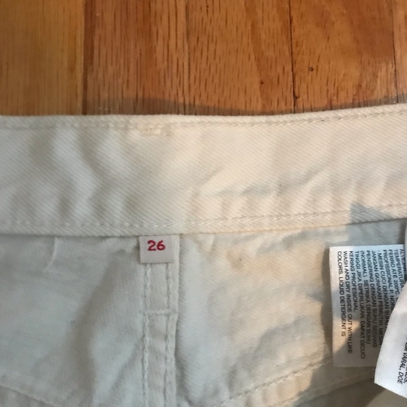 SOLD Free People (Levi’s) High Waisted Ankle Crop in Cream, 26 - Picture 6 of 9